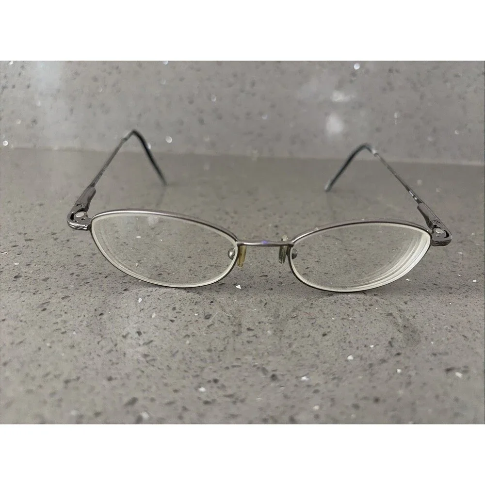 Otego Optical ENSYNC-flex 140 Pewter Full Rim Eyeglasses Frames ONLY silver